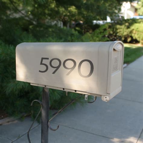 glueing metal house numbers to plastic mailbox|plastic mailbox numbers.